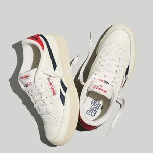 Reebok Club C Revenge Sneakers in Chalk Navy Red, Size 9